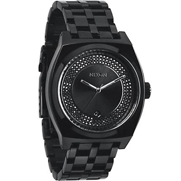 Nixon Women’s ‘Monopoly’ All Black/Crystal watch main image 6